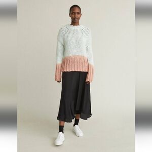 ACNE STUDIOS Kirene Ombre Dip Dye Chunky Knit Sweater Sz M Org $470